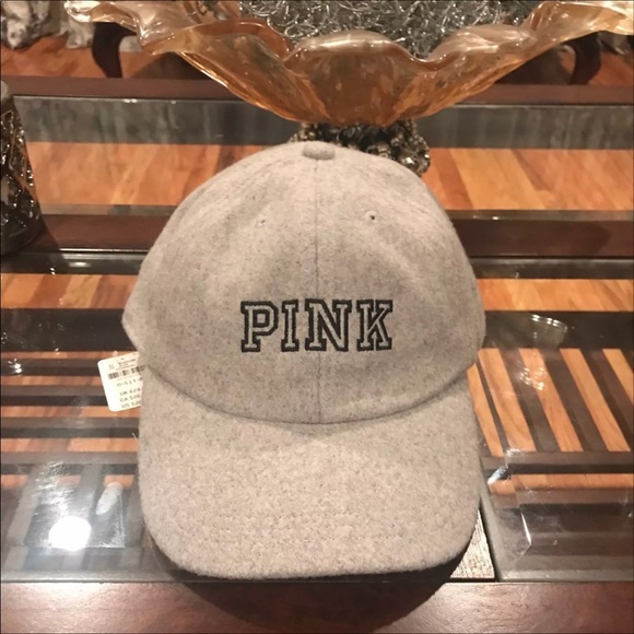 PINK Victoria's Secret Accessories - New With Tags PINK wool grey hat