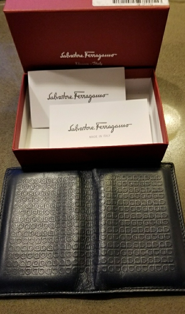 Salvatore Ferragamo men's wallet with ID window