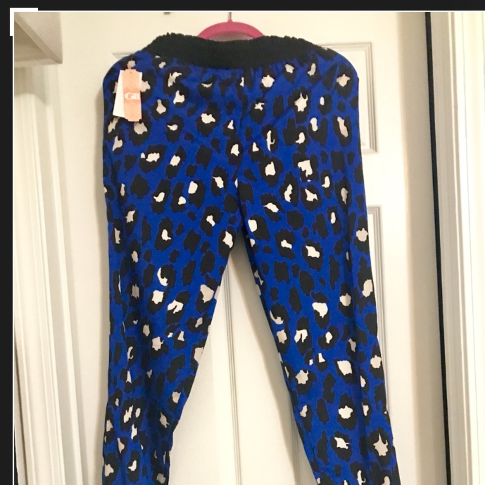Blue Leopard Loose Joggers
