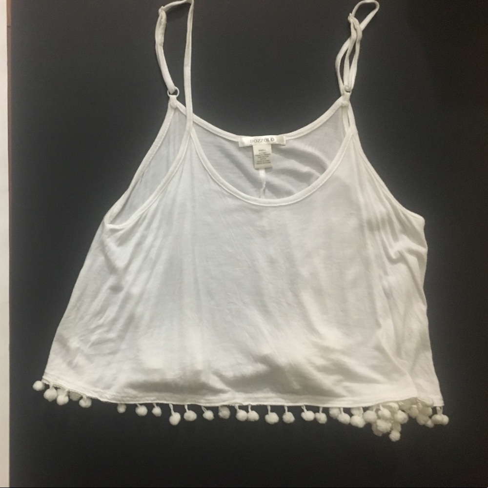 White Sleeveless Crop Top