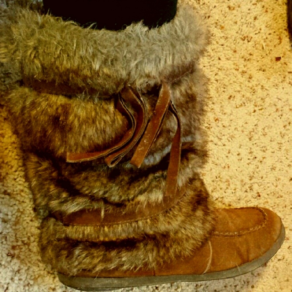 Furry boots