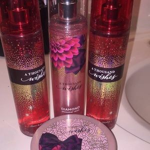 1000 wish body spray, lotion and shimmer