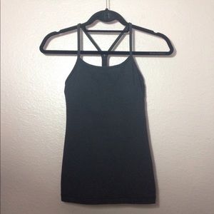 Lululemon Power Y Tank, Black, SZ 2
