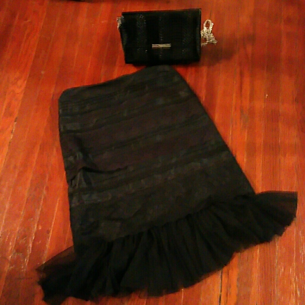 Express Lace and Polyester Skirt