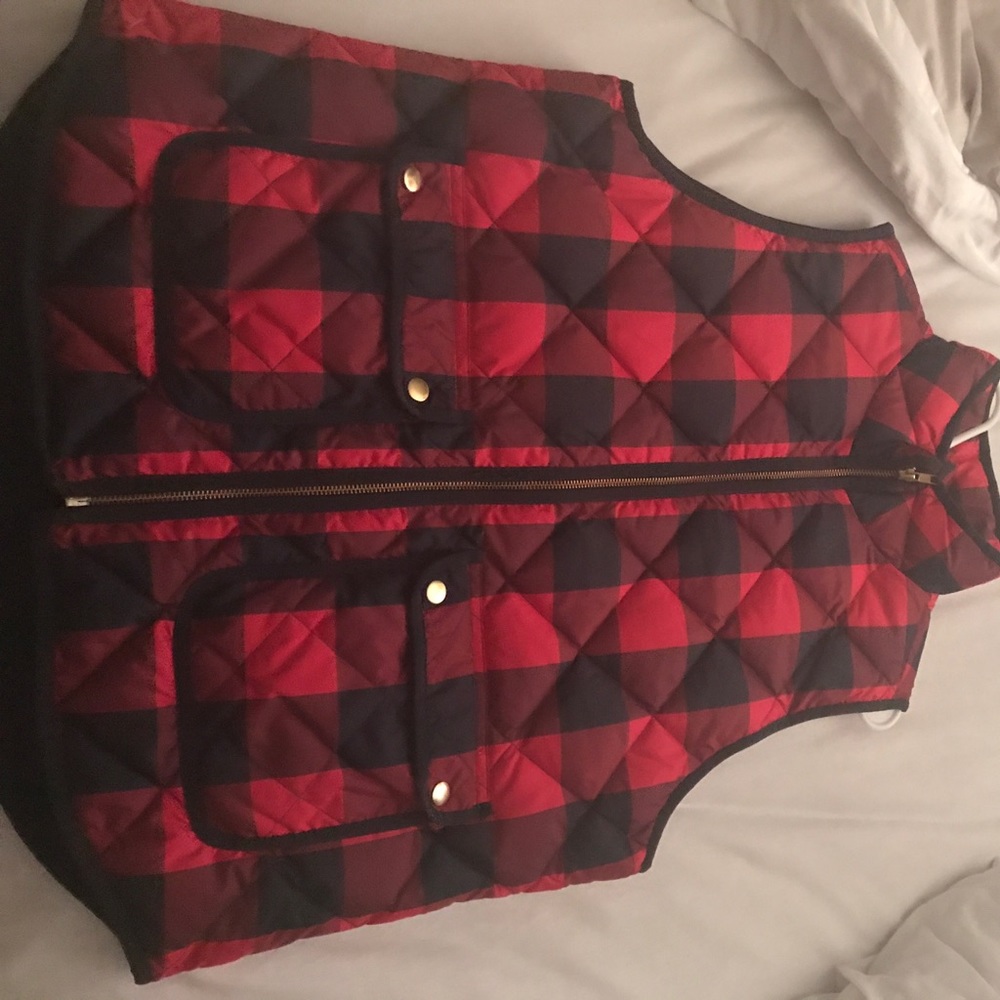 J. Crew Plaid Excursions Vest. (Large)