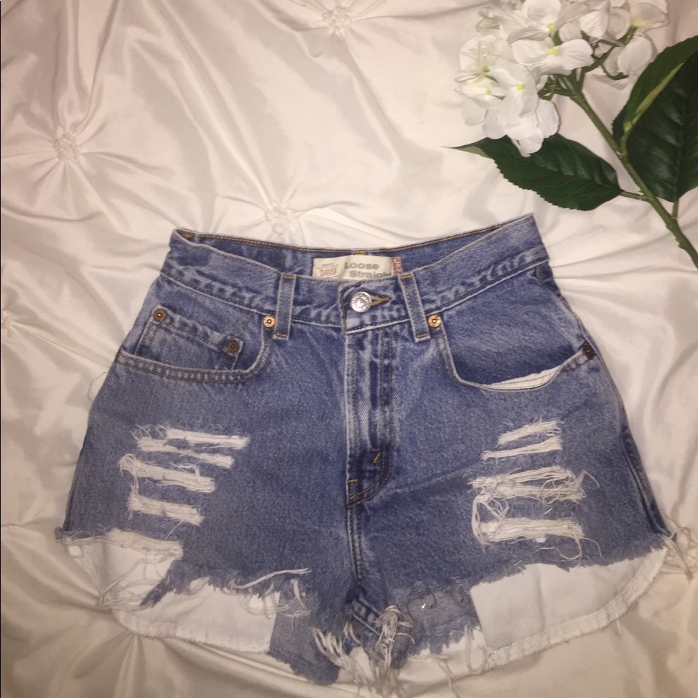 Vintage High-waisted Denim Shorts