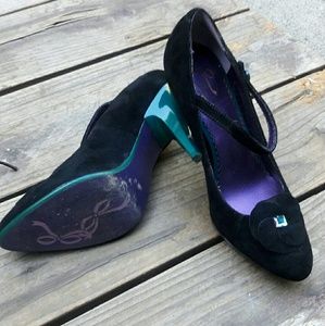 Black jeweled poetic licence heels