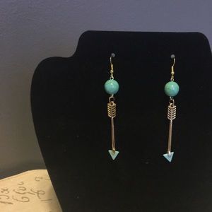 Turquoise and arrow earrings