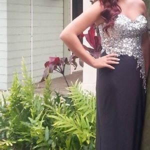 Beautiful black sequin prom dress