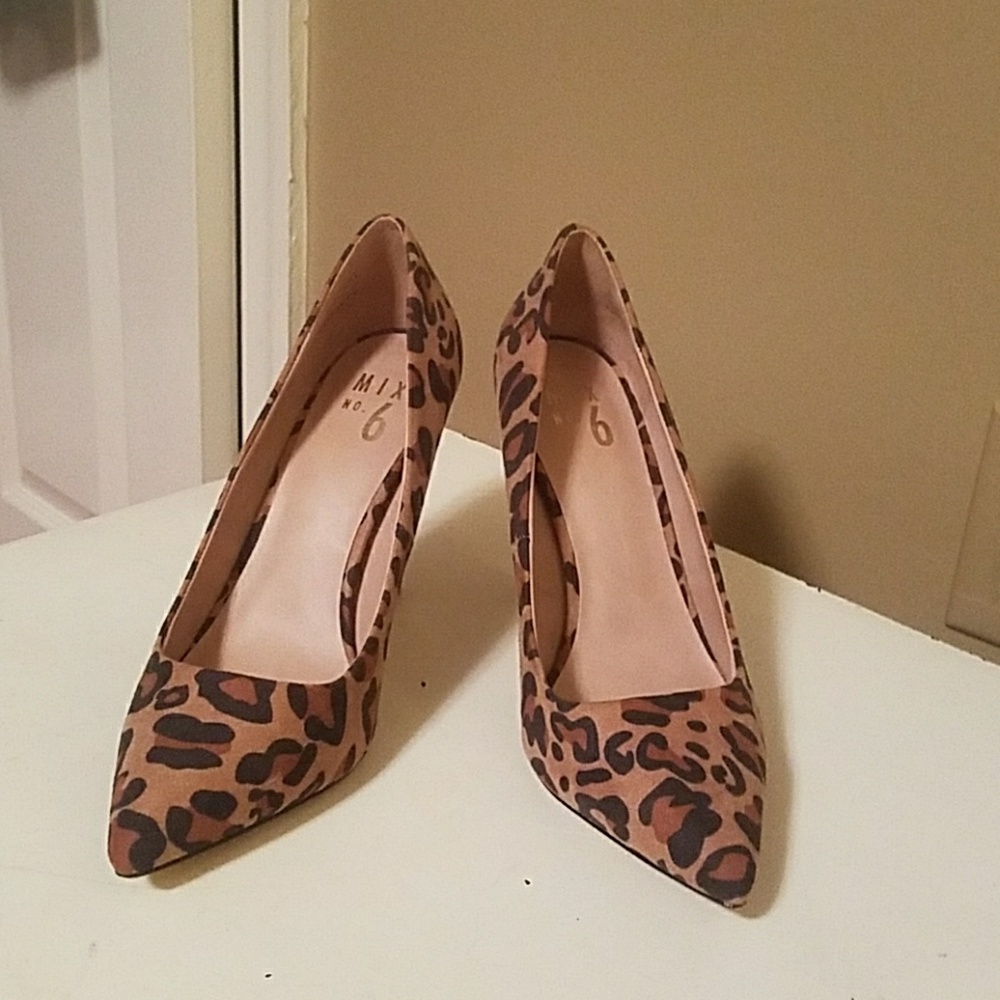 Leopard 4 inch heels