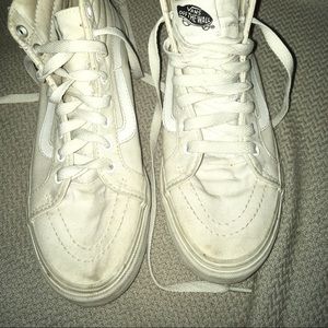 White high top vans size 7 women's / 5.5 men's