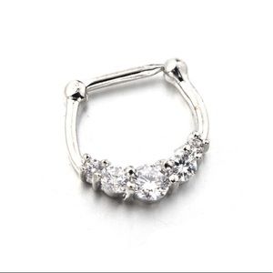 Diamond septum ring