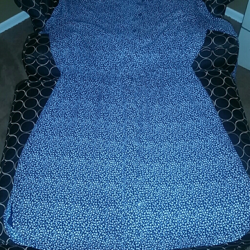 Ann Taylor Navy White and Pink Dress