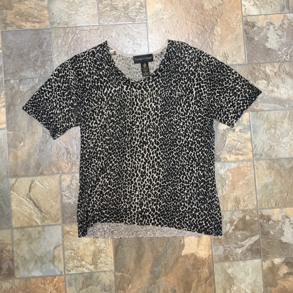 Classiques Entier Leopard Print Top + Cardigan