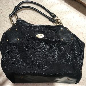 D&G black purse-snake like fabric