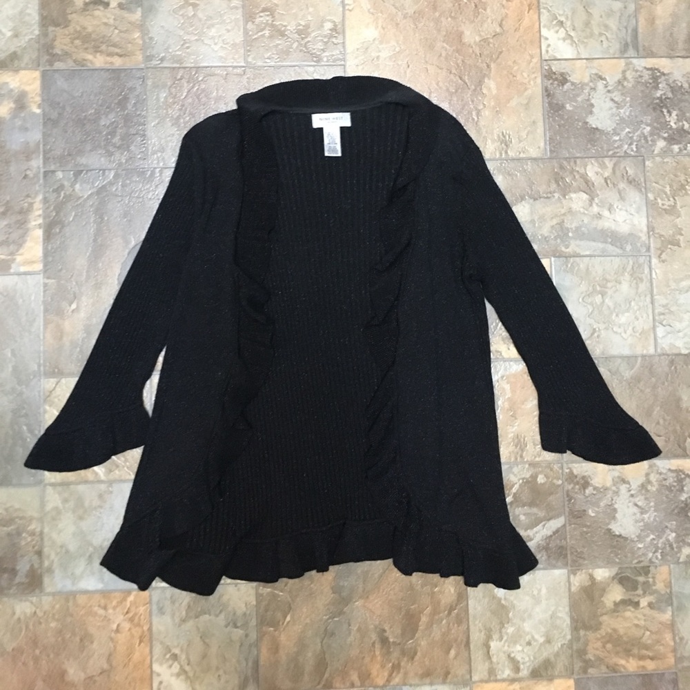 Nine West Sparkly Black Cardigan