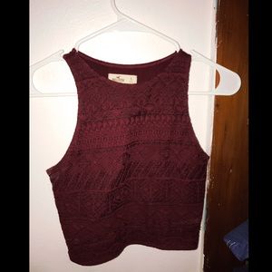 Red/burgundy croptop