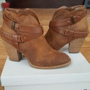 Tan booties