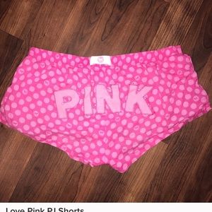 ISO ISO ISO ISO vs PINK polka dot pj shorts