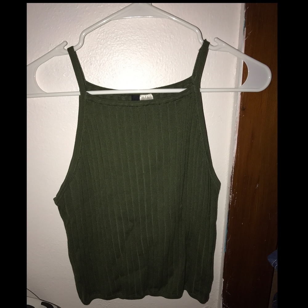 Olive Green Croo Top