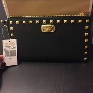 Michael Kors Studded Wristlet Clutch