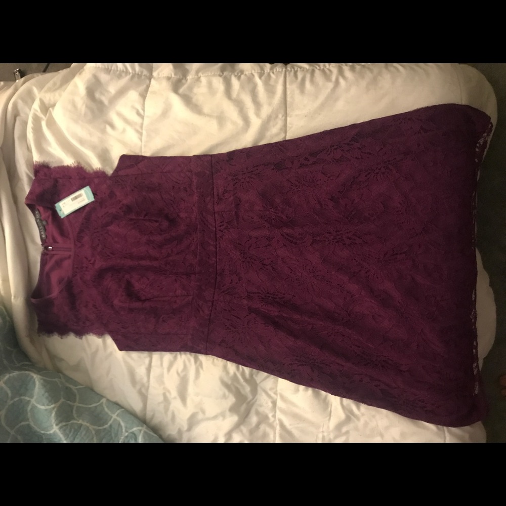 Purple lace dress