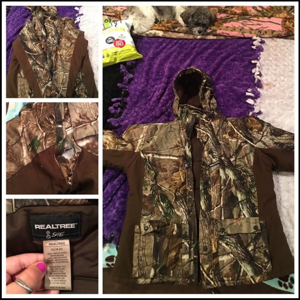 Camo real tree winter jacket