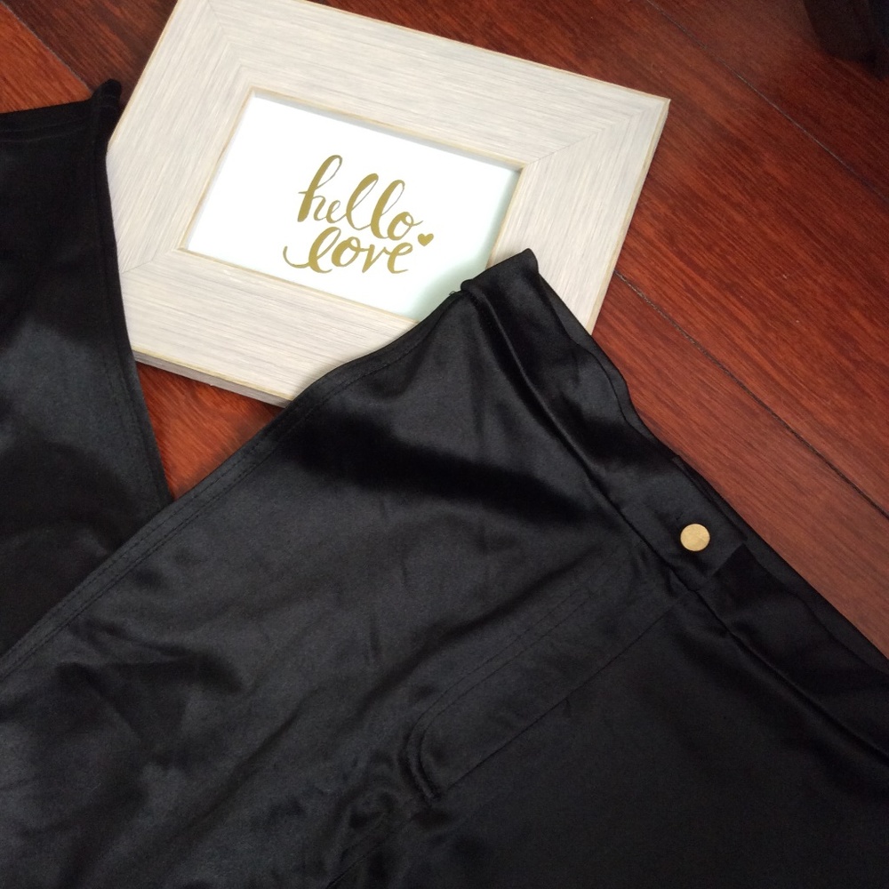 Shiny black Skinny fitted jeans size S Good cond