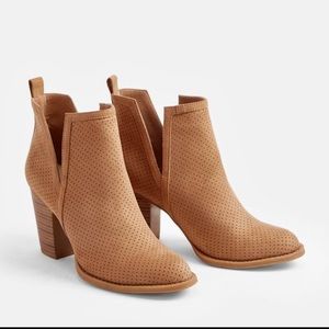 Tan woman's booties