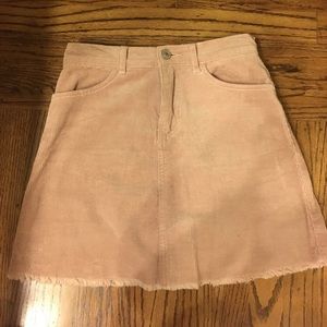 Blush Corduroy Skirt