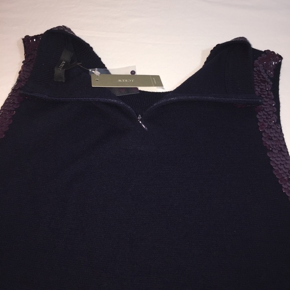 J. Crew sleeveless sweater w/sequins, NEW w/ tags - Picture 6 of 7