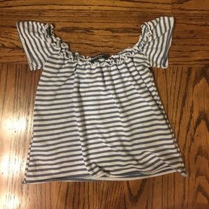 Brandy Melville Striped Off the Shoulder Top