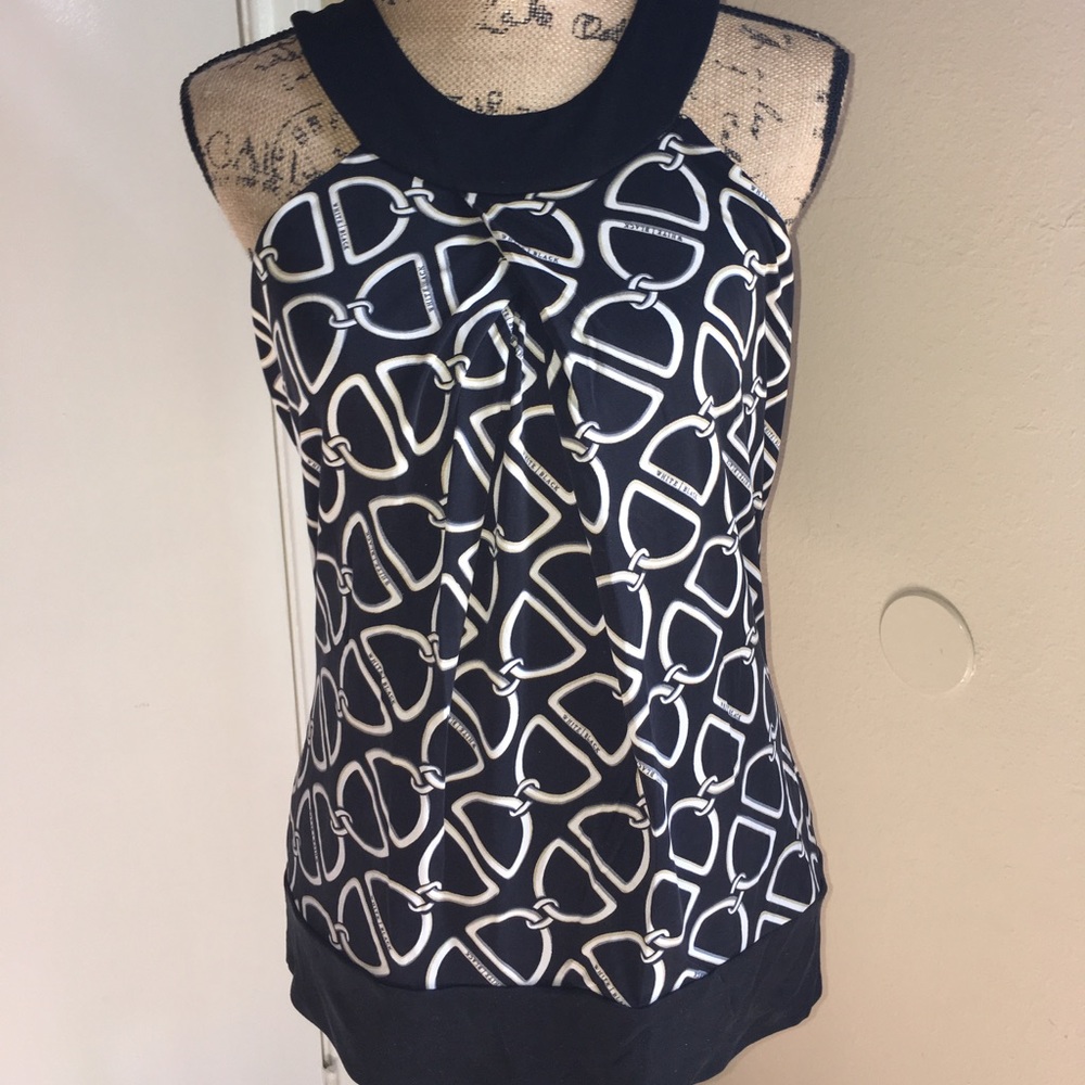 White House Black Market WHBM Chain Link Logo Top