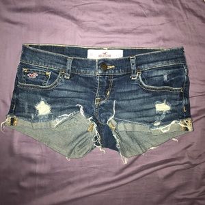 Distresses Hollister jean shorts