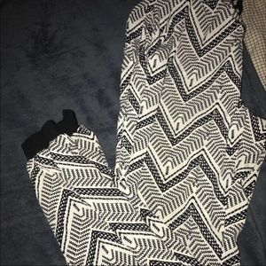Black and White Jogging Pants