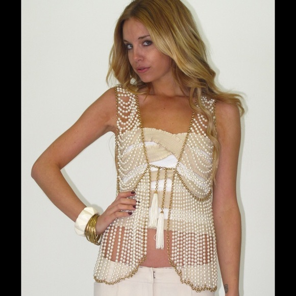 Vintage pearl vest burning man Halloween 20’s - Picture 3 of 4