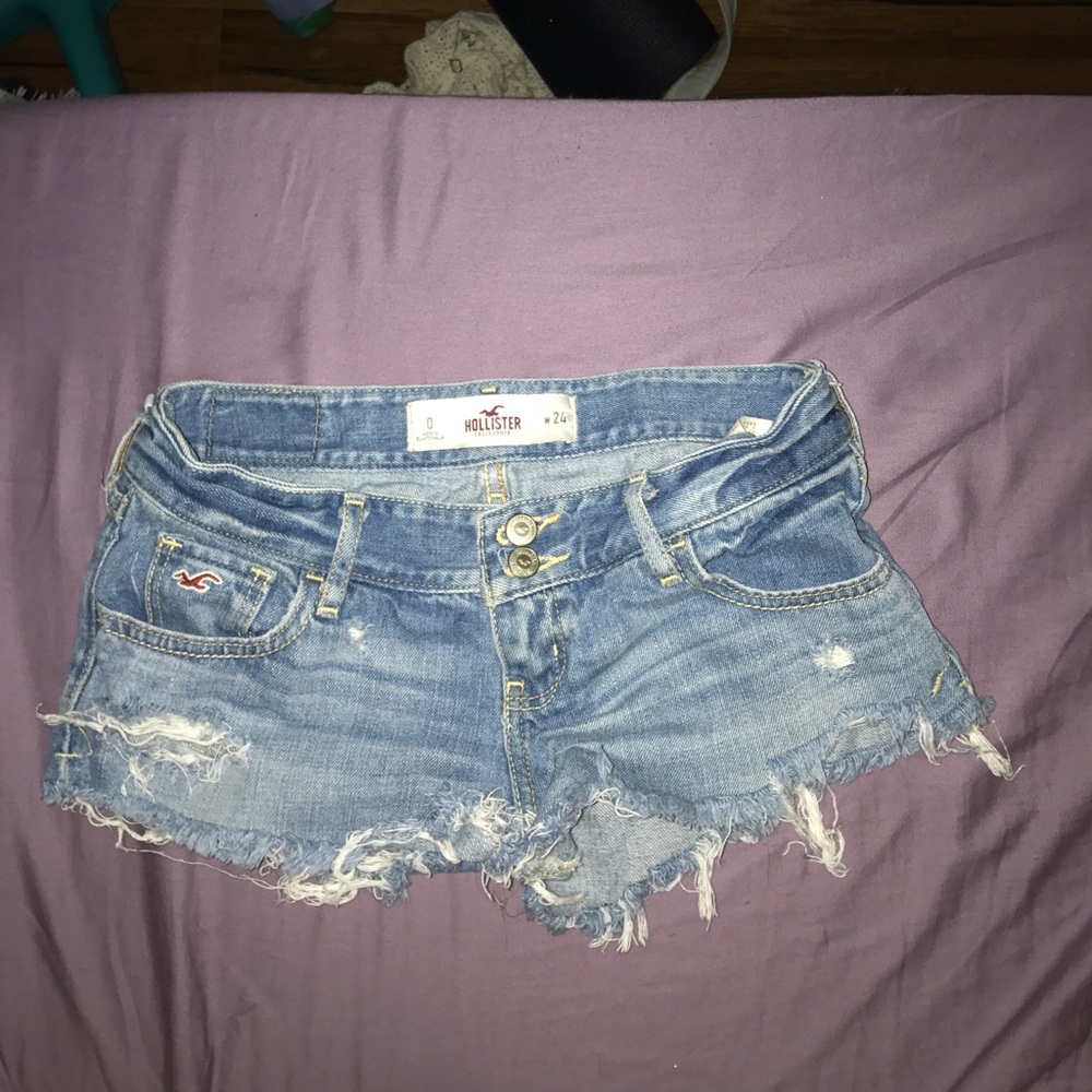 Distressed hollister shorts