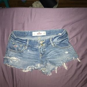 Distressed hollister shorts