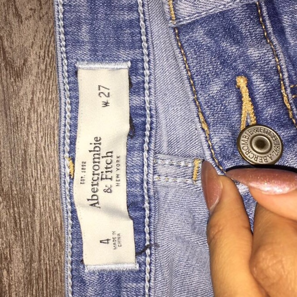 Light wash A&F ripped jeans