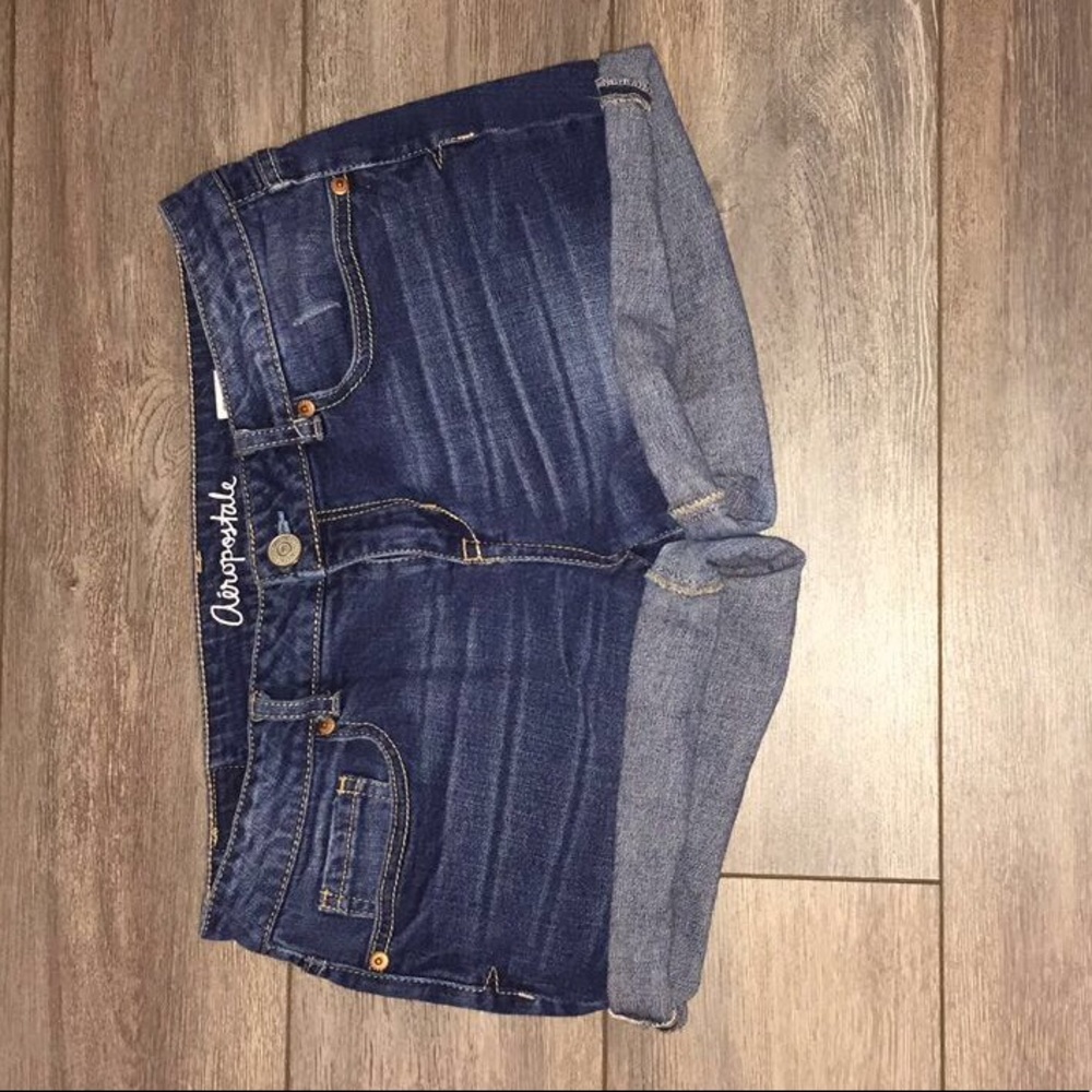 Medium wash mid rise shirts from Aeropostale