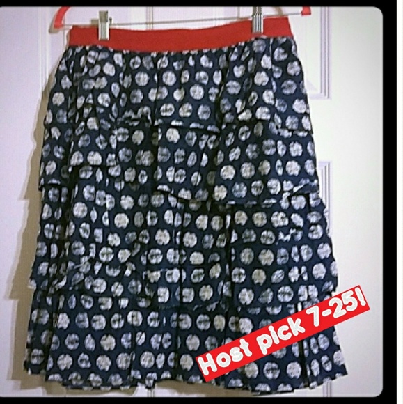 ^Navy polka dot skirt - Picture 3 of 3