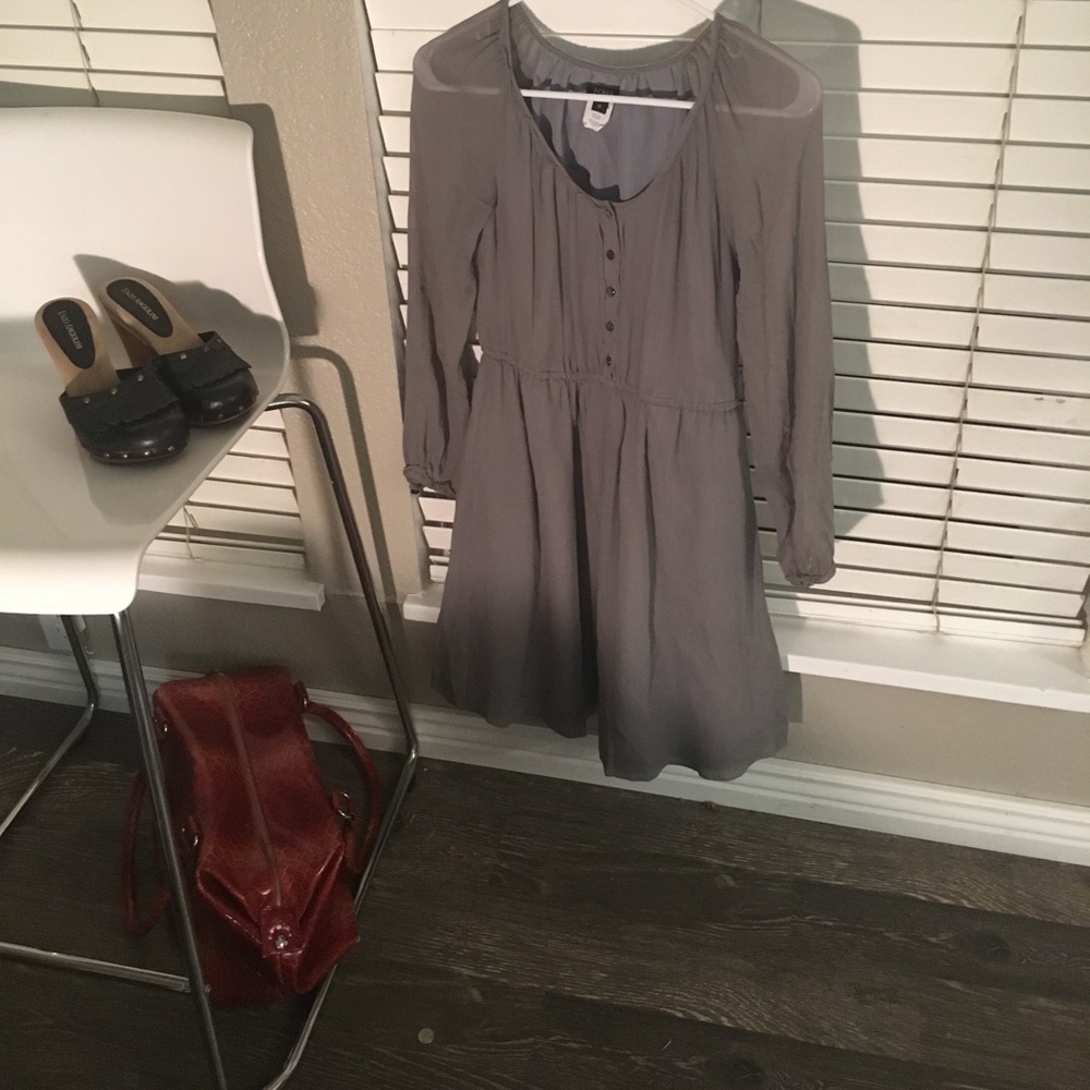 J Crew Gray Size S %100 silk dress