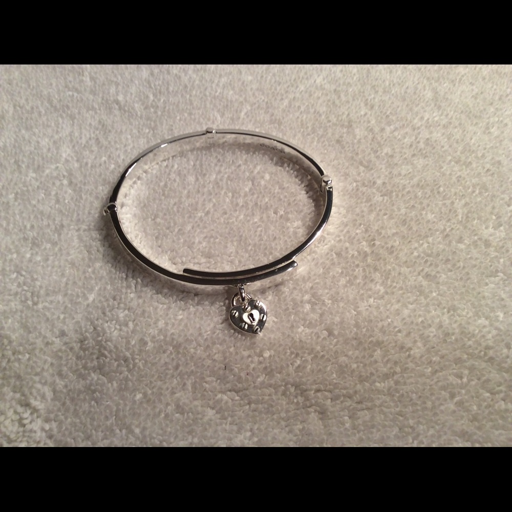 Coach sterling silver heart bracelet