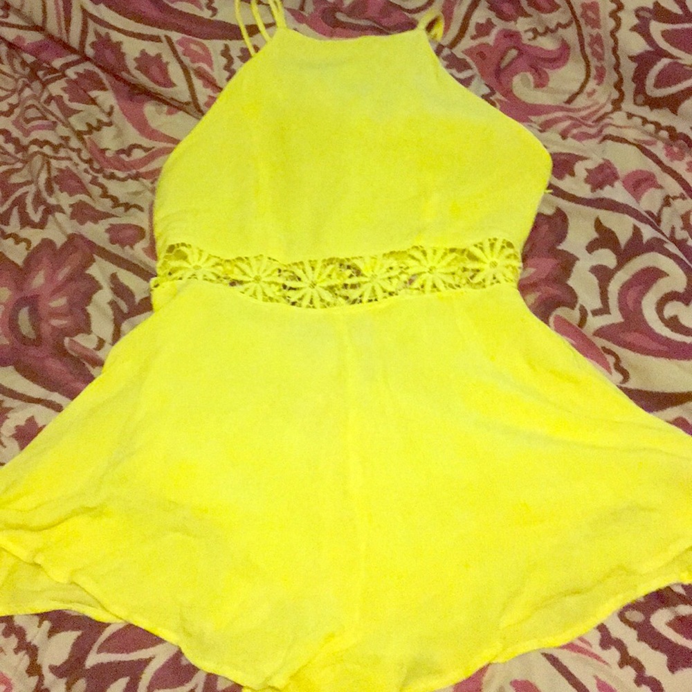 Flowery Yellow Forever 21 S Romper