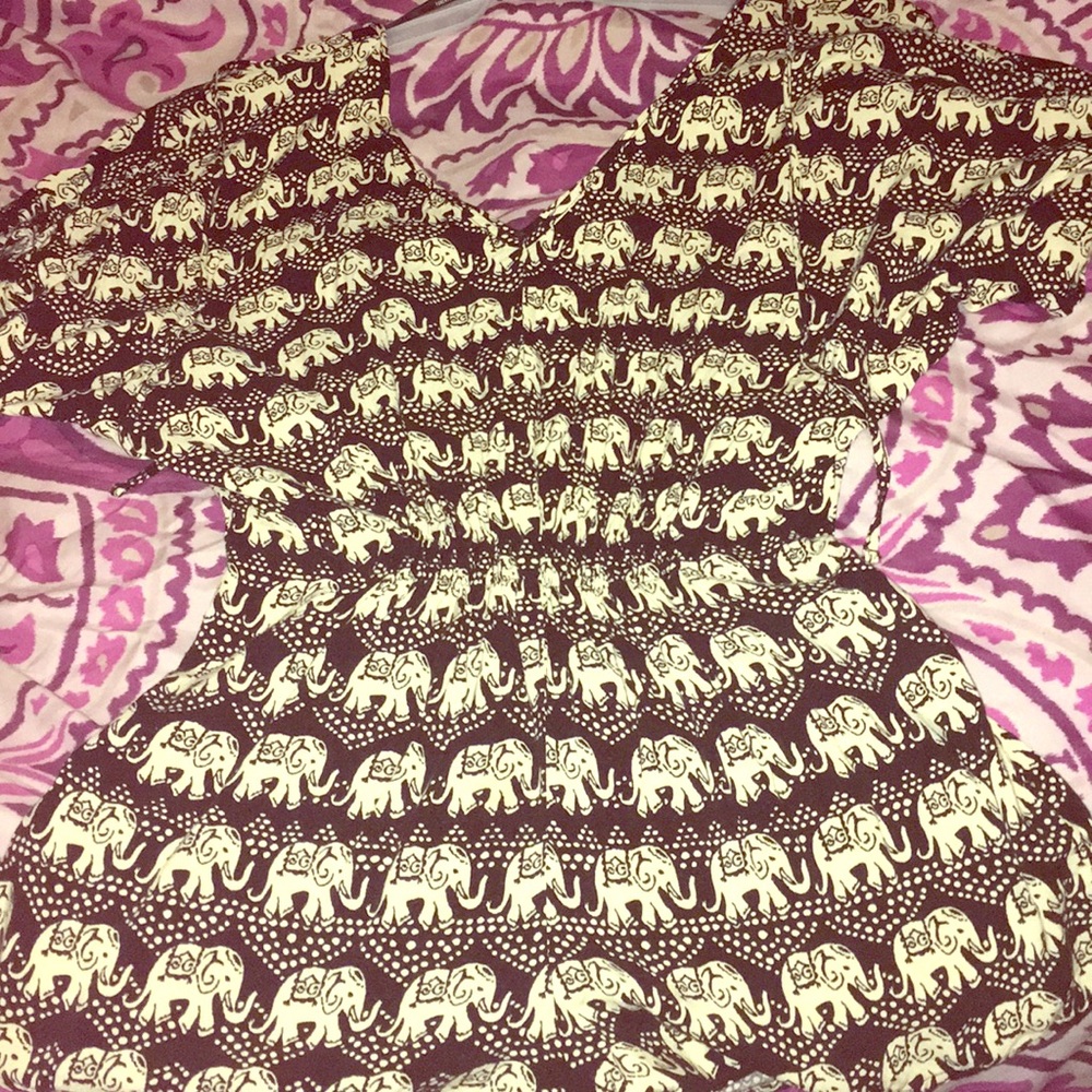 Elephant Print S Forever 21 Romper