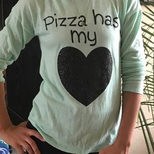 'Pizza has my heart' hoodie