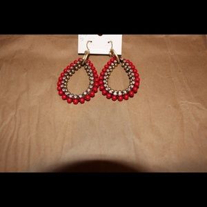 Red and gold earrings