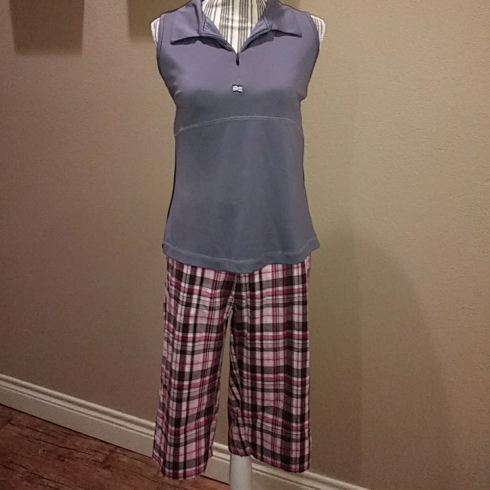 BUNDLE Sz.L "Nick and Sarah" Plaid Shorts/Top