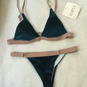 Deep Blue Velvet Bikini