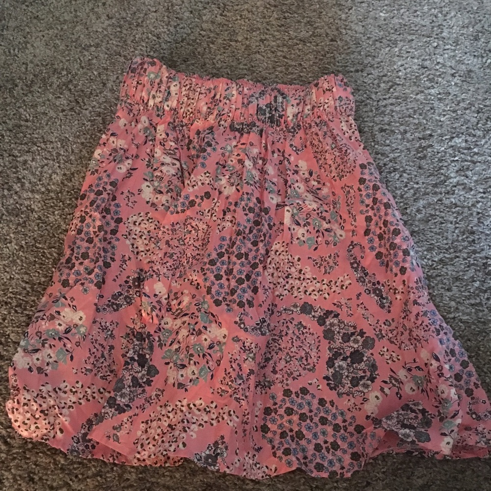 NWT peach Floral H&M cotton skirt